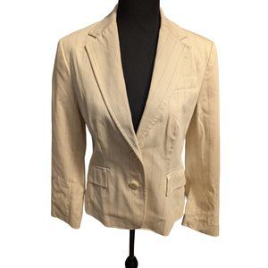 Zara Basic Blazer  Off White and Blue Size 8